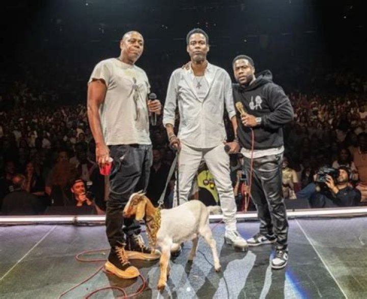 Kevin Hart gifted Chris Rock a pet goat on stage, named it “Will Smith”